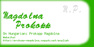 magdolna prokopp business card